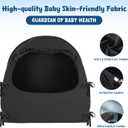 Blackout Baby Sleep Tent Sleep Pod, Pop Up Crib Blackout Cover Canopy for Naps at Home and Traveling, Fits Full Size Crib, Pack n Play, and More with Safe Bottom Design, Blocks 98% Light, Blackout98%