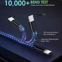 6amLifestyle PS4 Charger Cable, 10ft 2 Pack Micro USB Cable, Nylon Braided Cord, for PS4 Slim/Pro, Xbox One S/X Controller, Micro Ports Accessories Kit, Blue