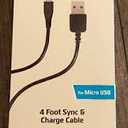 ZGEAR 4' MICRO USB DATA CABLE BK EA