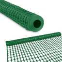 Temporary Fence Plastic Fence with Posts,40" x100' Safety Barrier for Dogs Snow Mesh Fencing with Steel Stake 4Ft Movable Portable Fencing Fence Roll 40In High for Garden Backyard Outdoor-Black