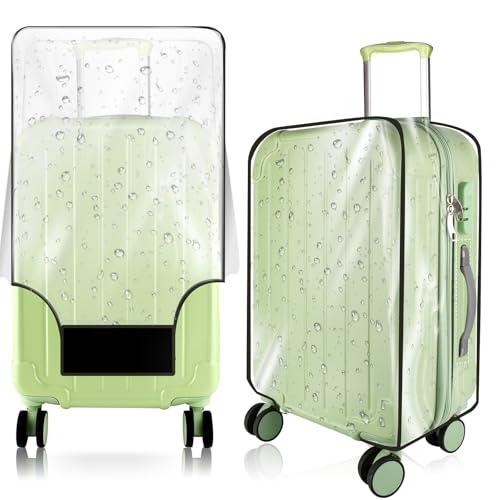 KSSZZCO Thicken Clear Luggage Cover Protector, 20" PVC Luggage Covers for Suitcase Waterproof Dustproof Anti-scratch Travel Suitcase Covers Case for Wheeled Luggage, Set of 2