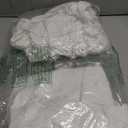 2 Pack Ruffled Gingham Pillow Covers, King Size, White, 20x36 inch