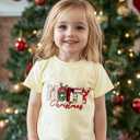Toddler Boys Christmas Shirt Girls Kids Ugly Xmas T-Shirt Short Sleeve Cotton Tee Top 2T-8Y (Snowflake Merry Christmas)