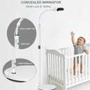 Floor Stand Holder Mount Heavy-Duty Stand Compactible with Owlet Cam/Dream Sight (Gen 3) /Dream 2 /Duo 2 with Adjustable Height and Stable Base,Without Tools or Wall Damage