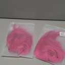 2pcs/pack 50g/pcs Fashion Hot Pink Synthetic Messy Hair Bun Scrunchies Straight Tousled Ponytail Fluffy Hair Extensions Wig for Women Girl Party Wedding