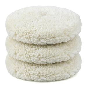 Fasmov 3 Pack Wool Polishing Pad, 7 inch Wool Buffing Pad for Compound Cutting & Polishing, Buffing Pad Kit for Car, Boats, Trucks and RVs Polishing