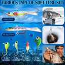 24 Ice Fishing Advent Calendar 2025 Christmas Countdown 24 Days Ice Fishing Lures Countdown Calendar Set for Ice Fisher Adult Men Father Ice Fishing Blind Box Surprise Gift (Bright Style)