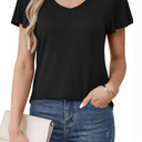 BKHOLL Womens Round Neck Short Sleeve T-Shirt Loose Fit Stretchy Soft Relaxed Casual Blouse Top 2 XL