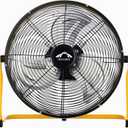 Tech Drive Floor Fan,12 Battery Fan with Metal Blade and 360 Adjustable Tilting, Portable Operated,DC 5V Rechargeable Cordless Fan for Indoor and Camping Travel Outdoor,Power cord Not included