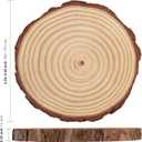 HAKZEON 14 PCS 6-7 Inches Natural Wood Slices, 3/5 Inches Thick Wood Rounds with Bark, Unfinished Wooden Discs for Crafts Rustic Wedding Ornaments, DIY Arts Christmas Home Decor