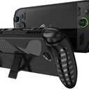 Protective Case for Rog Xbox Ally X/Rog Xbox Ally with Kickstand TPU Protector Case Cover with Stand for Rog Xbox Ally Game Handheld 2025 Accessories Shockproof Non-Slip Anti-Collision Black