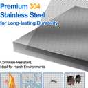 Black 304 Stainless Steel Screen Mesh Roll 39IN x 98FT, Heavy Duty Window Screen Replacement, 20 Mesh Metal Window Screen for Patio Porch Door, Pet Resistant Screen Mesh