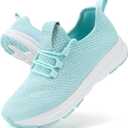 ZYEN Wide Toe Box Shoes Women Non-Slip Ultra Light Running Sneakers Extra Wide Feet Arch Support Walking Shoes Tennis Diabetes Breathable Gym Workouts 8813 Mint Tint 38