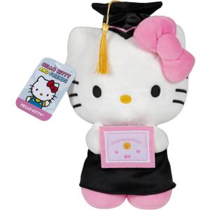 Hello Kitty and Friends, 8-Inch Graduation Hello Kitty Plush - Officially Licensed Sanrio Product from Jazwares - Ages 6+