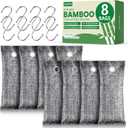 8Pack Activated Charcoal Odor Absorber, Odor Eliminator for Strong 0dor,Shoe Deodorizer,Bamboo Charcoal Air Purifying For in Car,Closet,Shoe, Basement(50g/1.77oz Each)