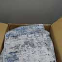 Abstract Rug 8x10 Large Living Room Rugs Neutral Modern Washable Area Rugs for Bedroom Dining Room Non-Slip Stain Resistant Foldable Thin Rug Gray Blue