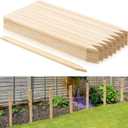 48 Pieces Wooden Garden Stakes 24 Inch Grade and Survey Stakes Wooden Garden and Sign Posts for Plant Support Silt Fence Yard Farm Survey Boundaries Baselines
