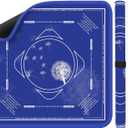 Mahjong Mat 31.5 Inch Square - Non-Slip Durable Table Cover for Mahjong/Card/Domino Games, Rolled Shipping with Storage Pockets & Noise Reduction, Premium Gift for Women (Dandelion Drift)