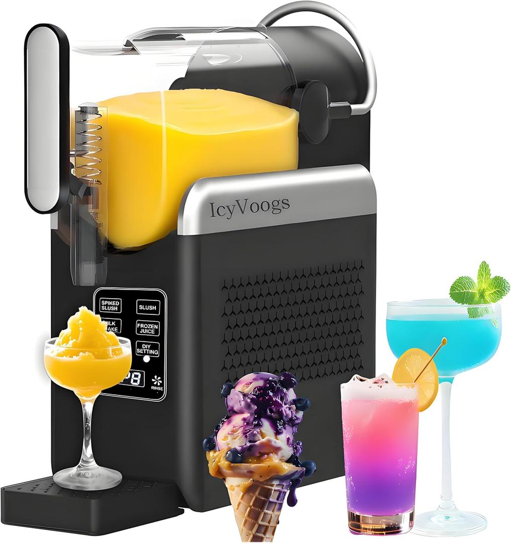 Slushie Machine for Home - Slushy Machines No Ice Needed - 88oz Frozen Drink & Ice Cream Maker with 9 DIY Modes, 5 One-Touch Presets, Self-Clean for Margaritas, Smoothies, Cocktails any Drinks