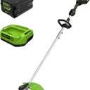 Greenworks 60V 16" Brushless Cordless String Trimmer - 65min Runtime for 2-Mile Fence Lines & Large Properties, 2X Quieter Than Gas, 2.5Ah Battery/Charger Included