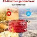 Garden Hose 10 ft x 3/4 Hot/Cold Heavy Duty Water Hose,-50F to 190F,Burst 600Psi Flexible Upgraded Rubber Hoses,3/4 Solid Fittings for All-weather Outdoor Lawn & Garden