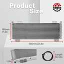 40k Transmission Oil Cooler lpd47391 Compatible with tru Cool Heavy Duty 40,000 GVW Max - Low Pressure Drop Trans Cooler (Silver)