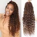 Deep Faux Locs Crochet Hair for Women Goddess Locs Crochet Hair Faux Locs With Curly Ends Beautiful Hair Extension 24 Inch 8 Packs