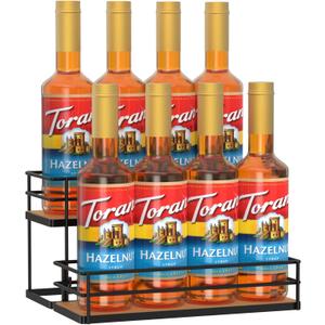 THYGIFTREE Coffee Syrup Rack Organizer 8 Bottle Syrup Holder Stand 2-Tier Syrup Storage Shelves Rack for Kitchen Coffee Bar Station