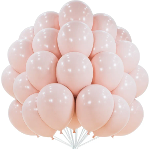 PartyWoo - Globos de látex, en color rosa claro, 50 unidades de 12 pulgadas, para decorar guirnaldas, fiestas, cumpleaños, bodas, fiesta de bienvenida del bebé