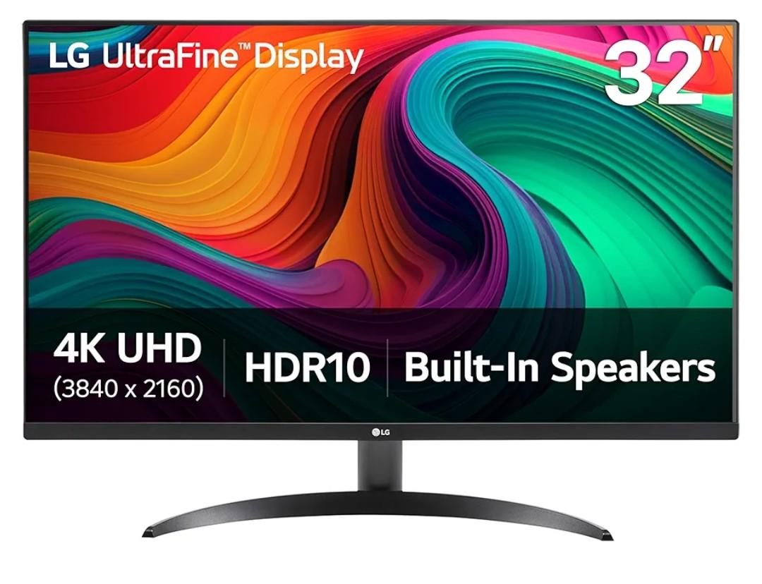 LG 32UR500K-B Ultrafine 32-inch 4K UHD (3840x2160) Computer Monitor HDR10 Built-in Speaker x2 OnScreen Control Reader Mode Flicker Safe Borderless Design HDMIx2 DisplayPort Black