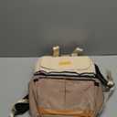 Backpack Cooler with Double Decker & 12 Ice Packs- Keeps 36 Cans Cold for Up to 24 Hours- Waterproof & Leak Proof Insulated Cooler Backpack- Stylish Cooler Bookbag for Women Travel Work Beach (Khaki)