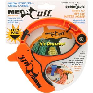 Cable Cuff Mega Cuff - Single Extra Large Reusable Serrated Cable Organizer - 6 Inches