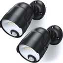 Battery Operated Motion Sensor Light Outdoor, 4000mAh Rechargeable 600 Lumen Battery Powered Spotlight Outdoor Waterproof for Porch, Garage, House(2 Pack)(Non-Solar)