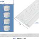 360" x 3.1" Peel Stick Foam Molding Trim Self Adhesive, Crown Molding Wallpaper Border Flexible, 3D Wall Edging Lines Foam Baseboard, Wall Trim for Home, White, 4PC