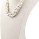 Oirlv Linen Necklace Display Bust 3D Necklace Organizer Jewelry Display Holder (H-13.38inches)