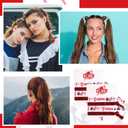 12 Pack Cheer Gifts Cheerleader Girl Hair Ties Bracelets with Organza Bags Elastic Glitter Bands Cheerleading Team Spirit Accessories Cheer Ponytail Holder for Girls Women Christmas Favor(Red)