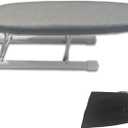 Mini Ironing Board Tabletop - Portable Folding Small Ironing Board with Black Velvet Drawstring Storage Bag, Compact Travel Iron Board for Sleeves, Collars and Small Areas