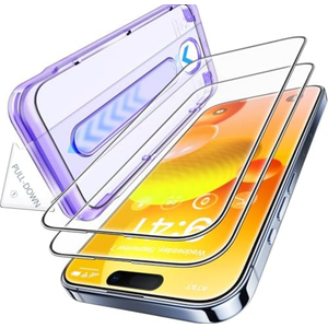 Pack Of 2 Opxyl Unbreakable 9H+ Glass for iPhone 15 Pro Max Screen Protector [Military Grade Shatterproof][Full Coverage Protection] HD Screen Protector 15 Pro Max Longest Durable Tempered Glass, 2 Packs