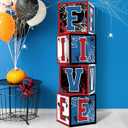 Feifeiya 4 Pcs Spider 5th Birthday Decoration Spider Theme Balloon Boxes "Five" Letter Box Blocks for Boy Five Years Old Birthday Party Decoration Backdrop Photoshoot Props