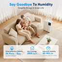 2500 Sq.Ft Dehumidifier for Basement with Drain Hose, Max 34 Pints Dehumidifiers for Home, Bedroom, Bathroom, Basement, Smart Humidity Presets, Three Modes, 24HR Timer, Quiet Operation