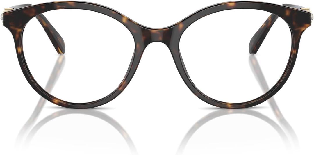 Swarovski Women's Sk2019 Round Prescription Eyewear Frames (Dark Havana/Demo Lens)