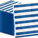 100 Pack Blue and White Stripes Napkins Stripe Cocktail Beverage Napkins WhiteBlue Striped Dessert Napkins for Bridal Baby Shower Wedding Holiday Birthday Blue and White Party Decor
