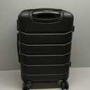 Sweetcrispy Carry on Luggage, Hard Shell ABS Suitcase with Double Spinner Wheels, Lightweight Expandable Rolling Suit Case with TSA Lock, 21 Inch Charcoal Black