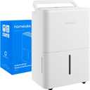 hOmeLabs 8 Pint Wi-Fi Dehumidifier for up to 1,800 Sq Ft Rooms (MAX 24 Pint at 95F, 90% RH)  Ultra Quiet, Compact Design with Smart Controls and Drain Hose
