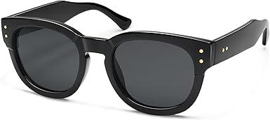SOJOS Retro Round Polarized Sunglasses for Men Women Vintage Classic Thick Womens Square UV400 Shades SJ2321