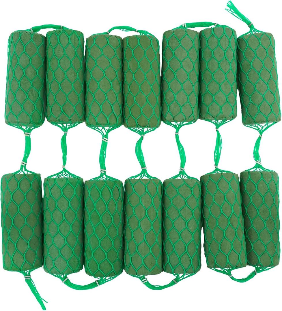 9.2FT 14 Piece Floral Wet Foam Garland for Fresh Flowers, Floral Craft Wet Foam for Home Garden Wedding Decoration, Arch Door Tabletop Flower Arrangement DIY Material