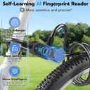 Anweller Fingerprint Bike Lock with Key, Heavy Duty Anti-Theft Weatherproof Keyless Bluetooth App Biometric Smart Cable Lock for Bicycle Scooter Accessories Outdoor Fence Gate Snowboard Ski