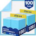 MKISS Bed Pads Disposable 36" x 36" (100 Counts), Large Incontinence Underpads Leakproof Quick Drying Max Absorbent Disposable Pee Pads for Adults, Baby, Puppy, Children, Elderly