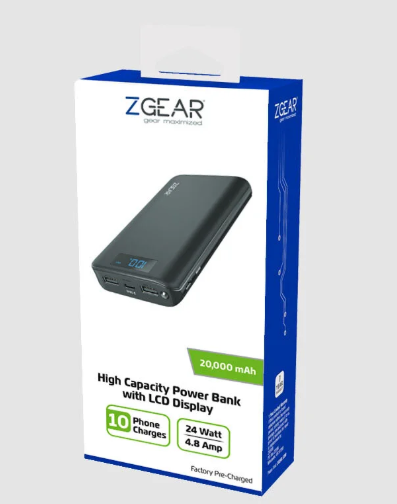 ZGEAR High Capacity Power Bank 20,000mAh