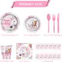81Pcs Cowgirl Horse Party Decorations Tableware,Horse Lovers Party Tableware Set Pink Cowboy Girl Mustang Party Decorations.